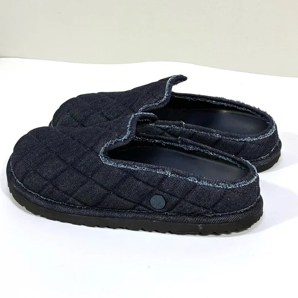 Birkenstock 1774 Eliscu Quilted Denim Slide Clogs Mules Dark Wash Denim 6 37 NEW - Picture 11 of 17